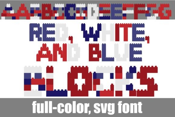 Build Bold Statements with Red, White, and Blue Blocks Font